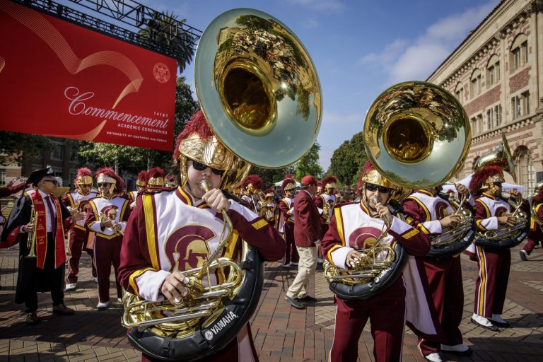 During the 141st Commencement ceremony at the University of Southern California in Los Angeles, CA. May 10th, 2024.  Photo by David Sprague